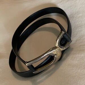 Vintage Chico's Black Leather Belt